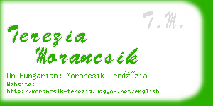 terezia morancsik business card